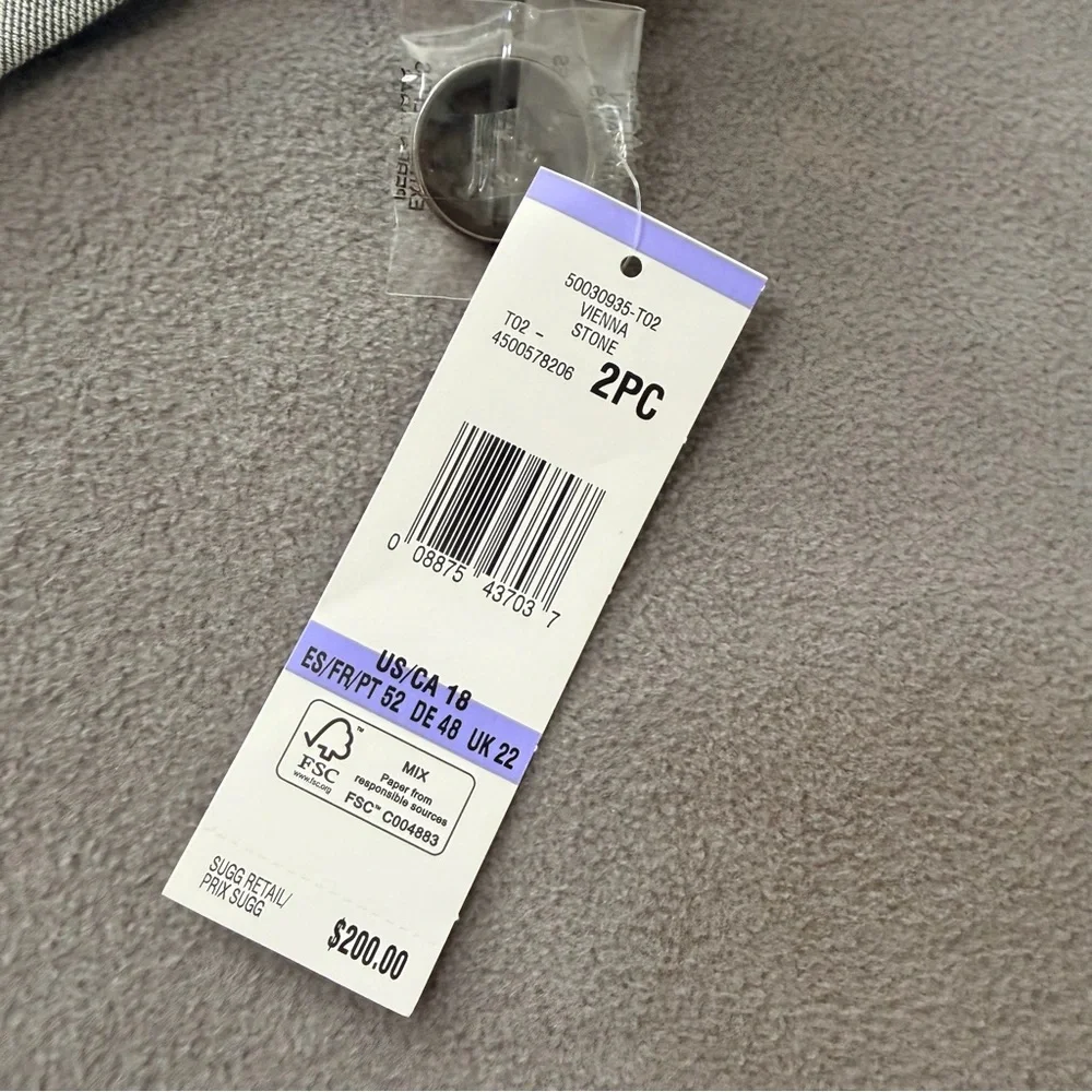 LeSuit Women’s Vienna Stone/Gray Textured Pants Suit Jacket- 18-Classic/ NWT - Picture 6 of 13